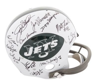 1969 New York Jets Multi-Signed Helmet with Joe Namath and Don Maynard  (24 Signatures)